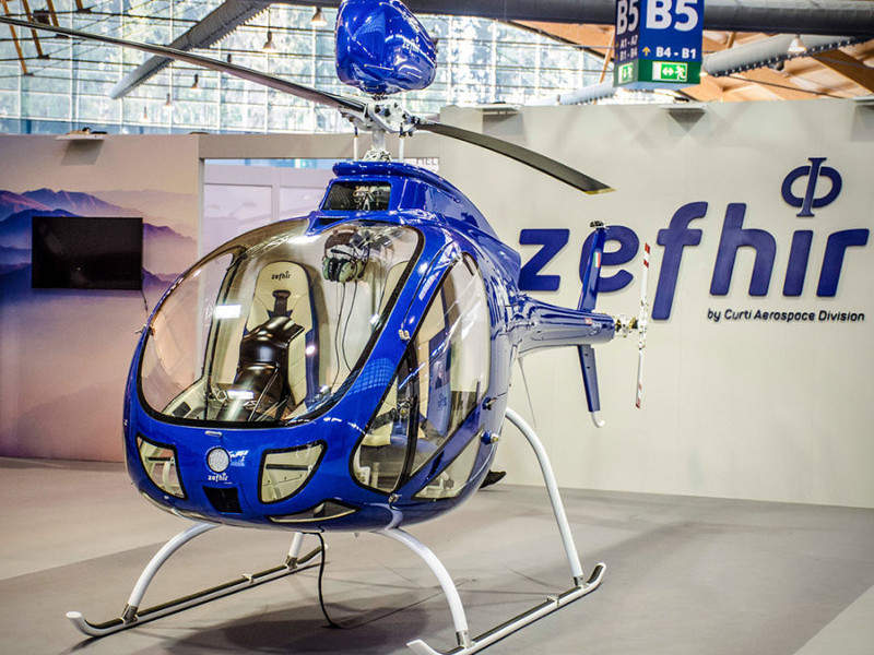 psykologisk her spøgelse Curti Aerospace Zefhir Ultra-Light Turbine Helicopter, Italy