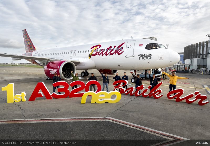 Airbus Delivers Indonesias Batik Airs First A320neo Aircraft