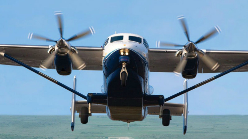 military plane with two propellers